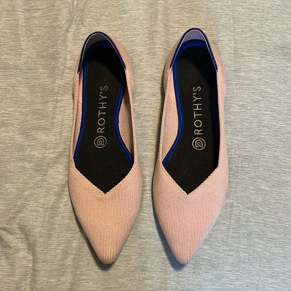 Rothy’s Pointe Flats in Petal Pink Sz 8.5